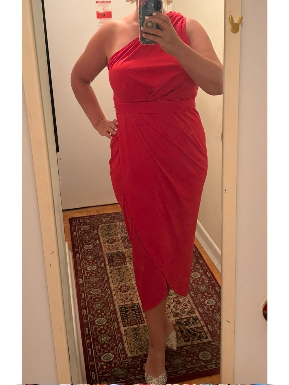 SHEIN women’s elegant red tulip hem dress size 2XL